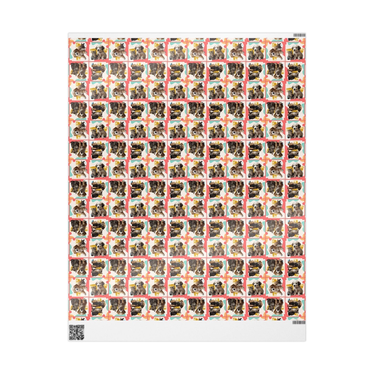 Colorful Puppy & Kitty Wrapping Papers