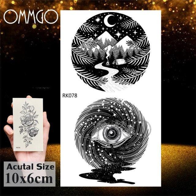 Colorful Tribal Tattoo Feather Temporary Tattoos Custom Waterproof Modern Tatoos Luxury Design