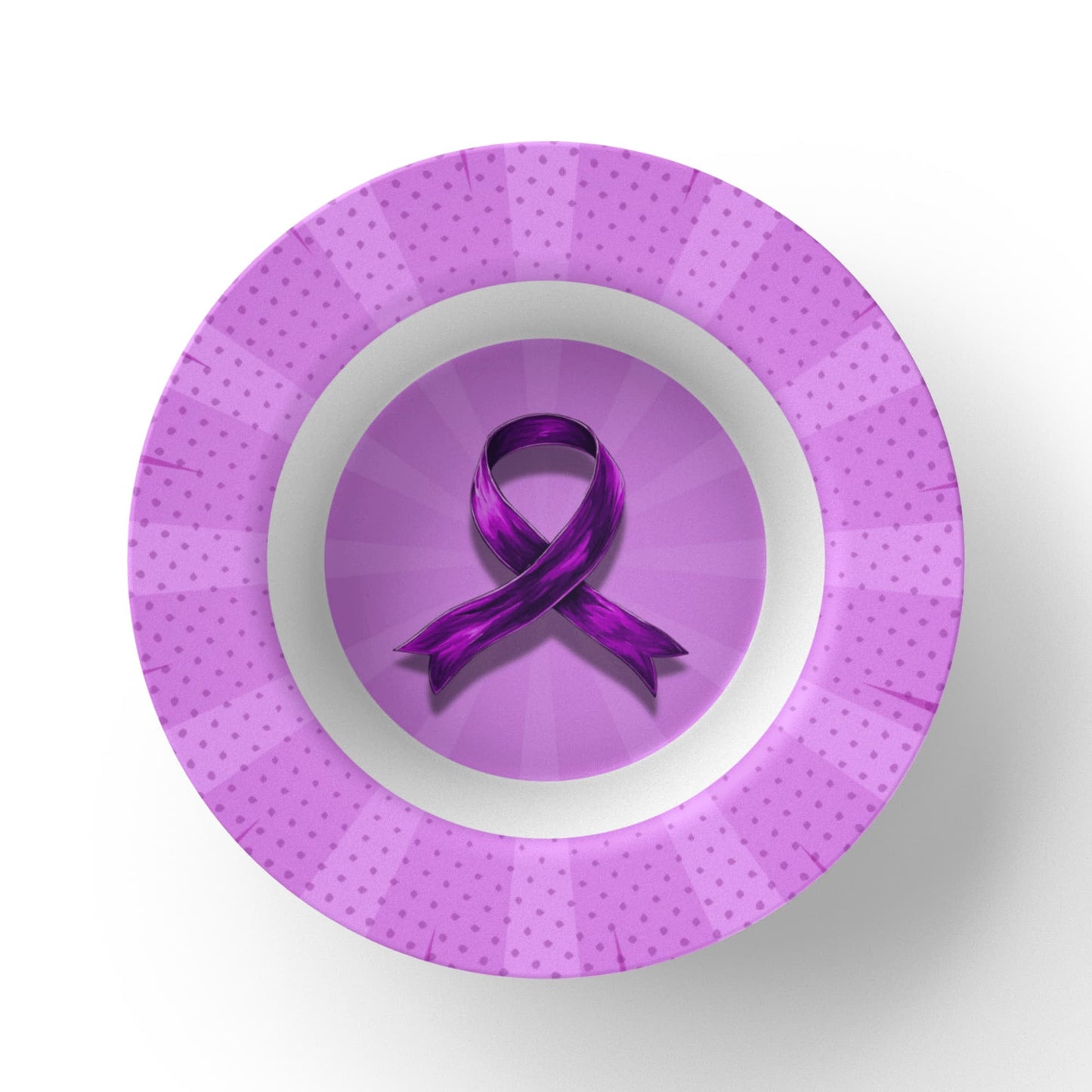 Comic Purple Ribbon Collectible Bowl