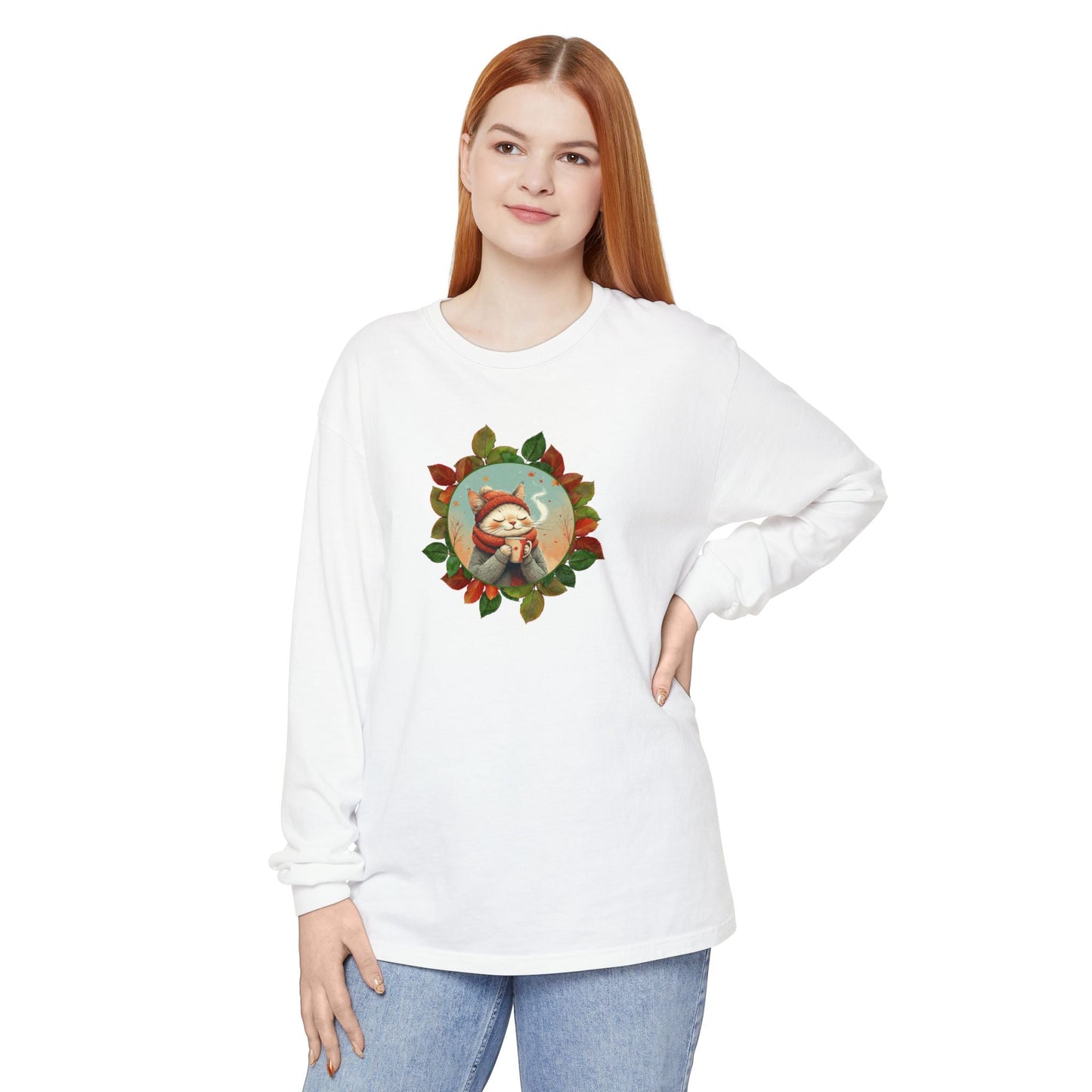 Country Autumn Kitty Long-Sleeve Shirt