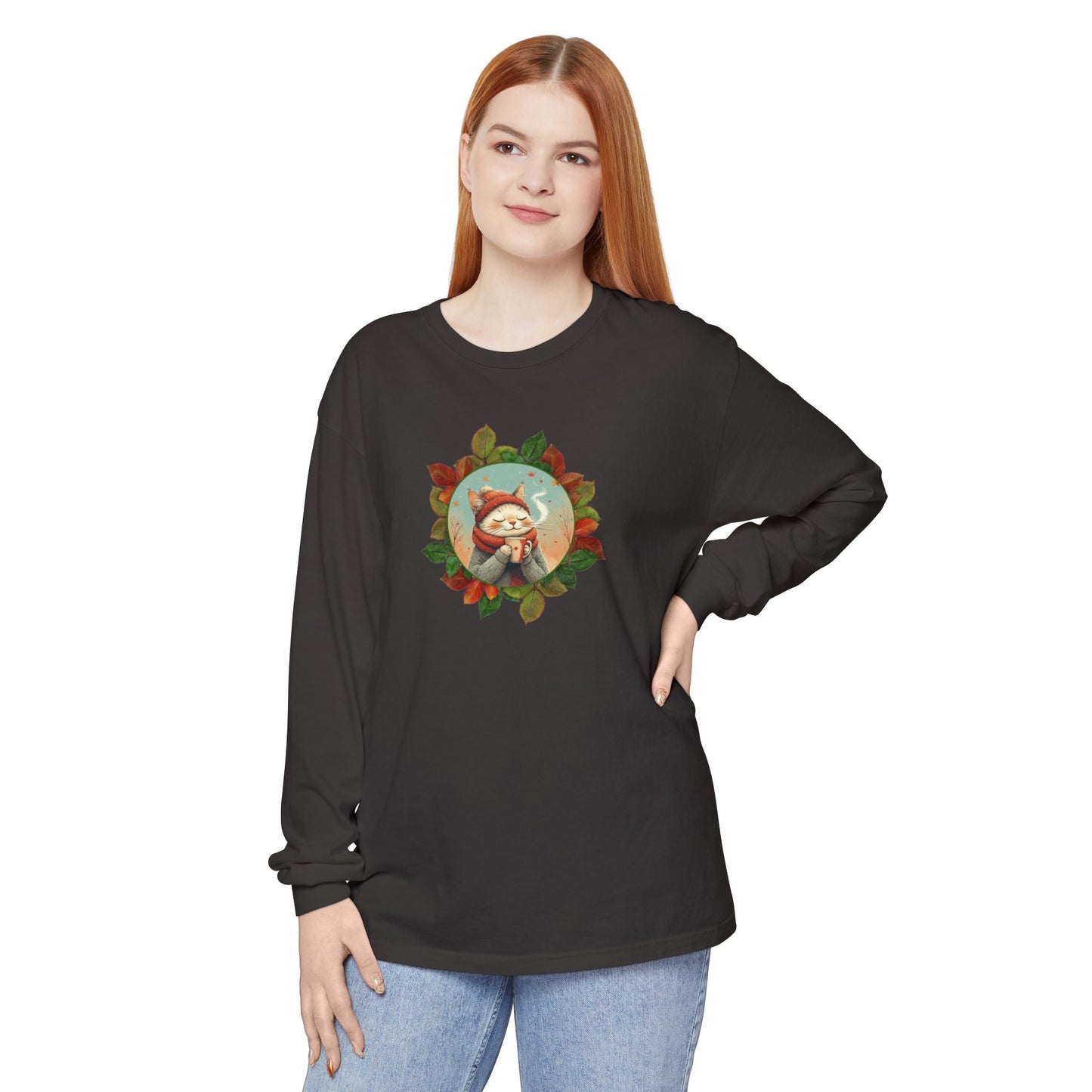 Country Autumn Kitty Long-Sleeve Shirt