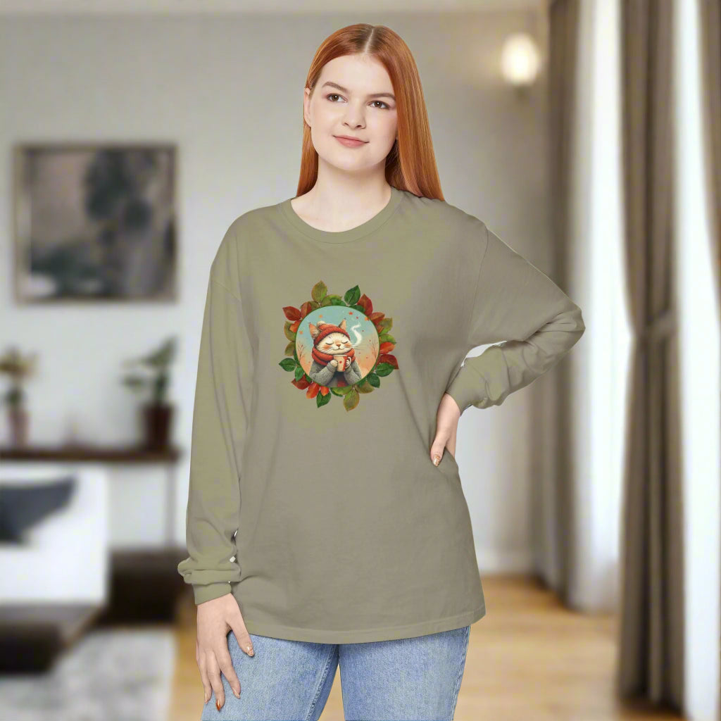 Country Autumn Kitty Long-Sleeve Shirt