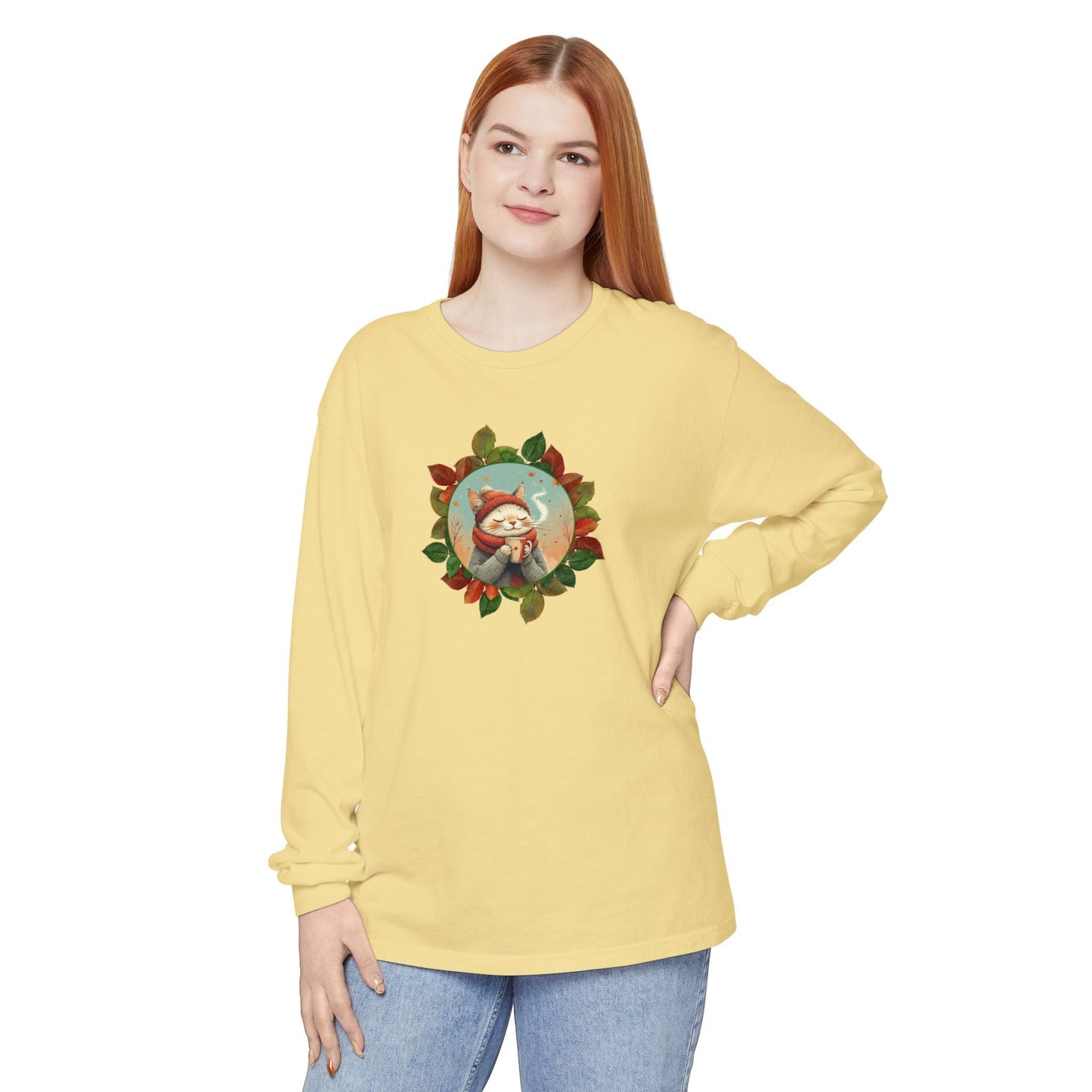 Country Autumn Kitty Long-Sleeve Shirt