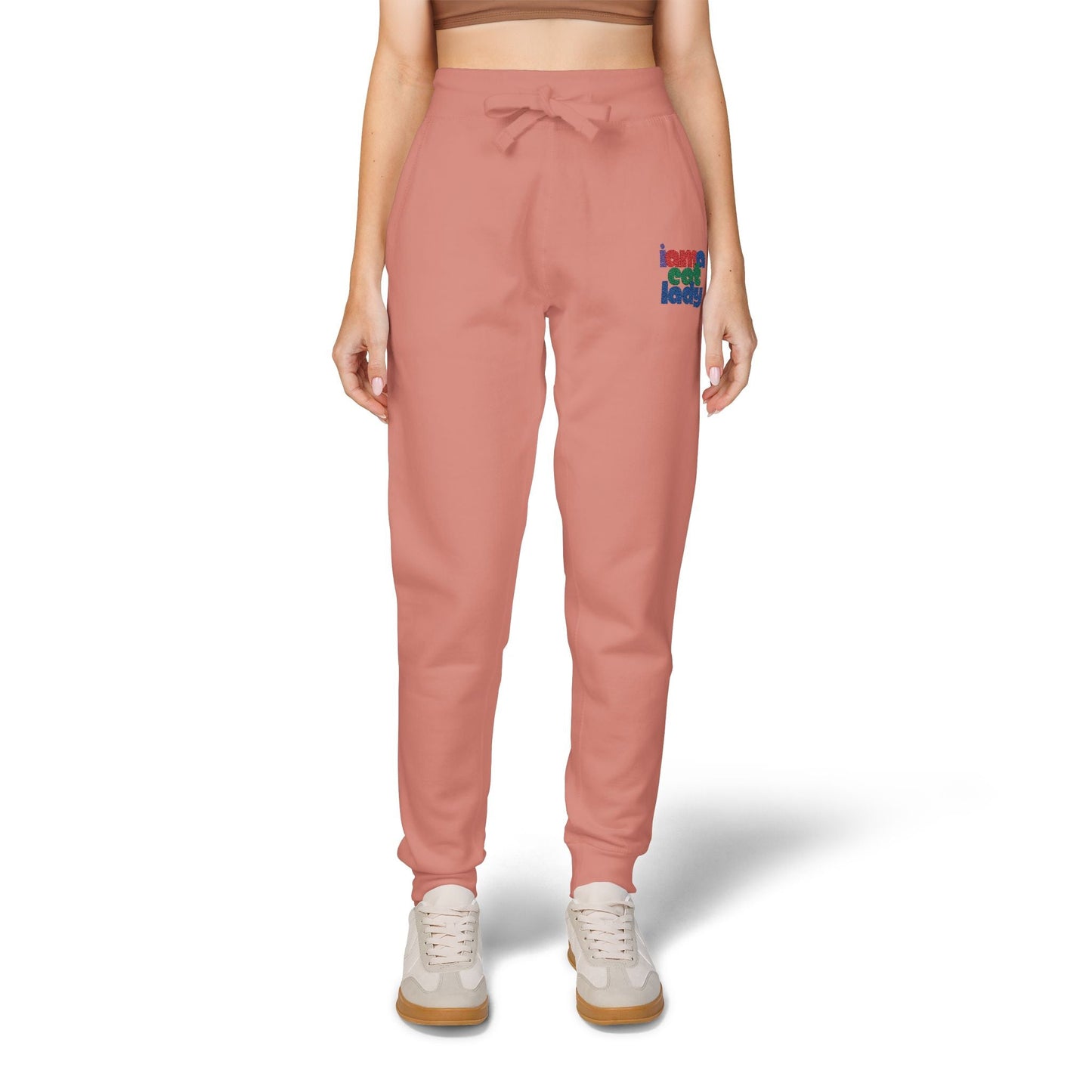 Cozy Embroidered Unisex Fleece Sweatpants for Relaxation