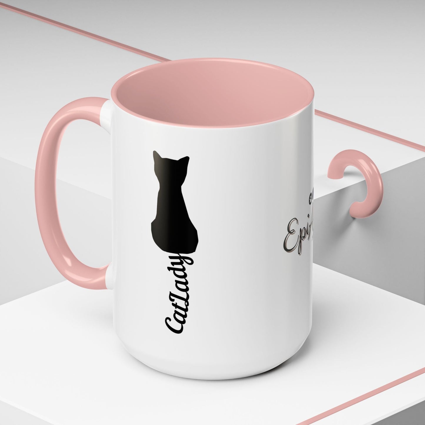 Cursive Tail Cat Lady Coffee Mug