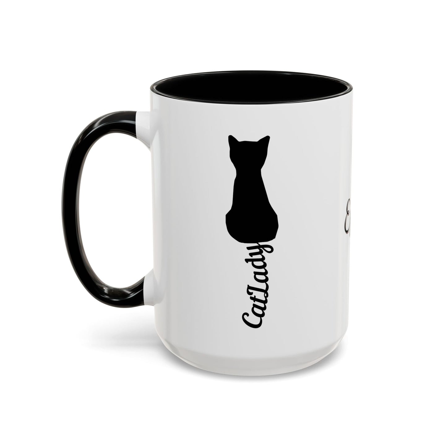 Cursive Tail Cat Lady Coffee Mug