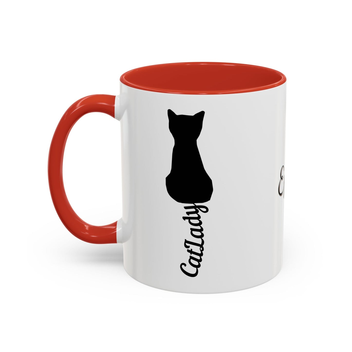 Cursive Tail Cat Lady Coffee Mug