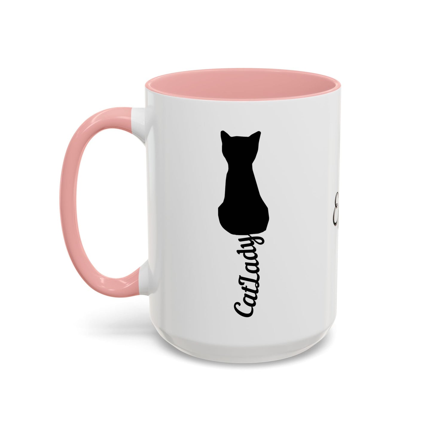 Cursive Tail Cat Lady Coffee Mug