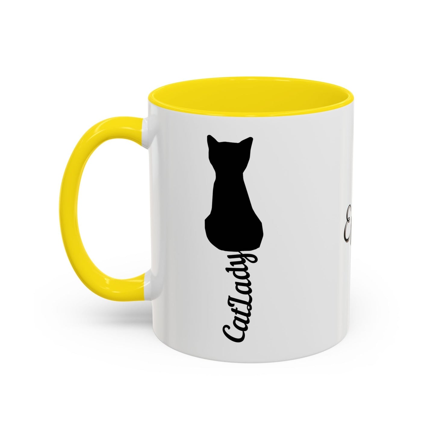 Cursive Tail Cat Lady Coffee Mug