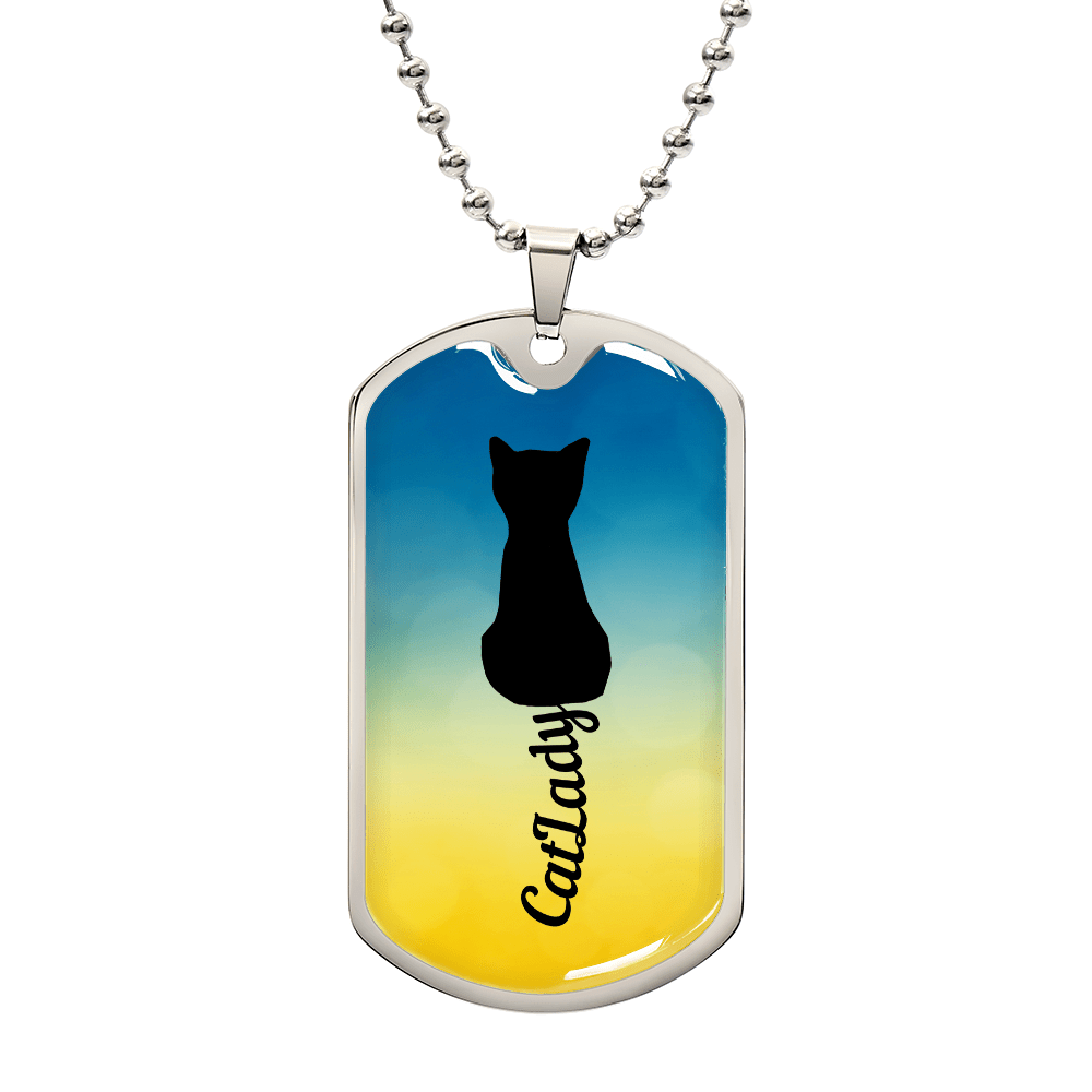 Cursive Tail Cat Lady Necklace