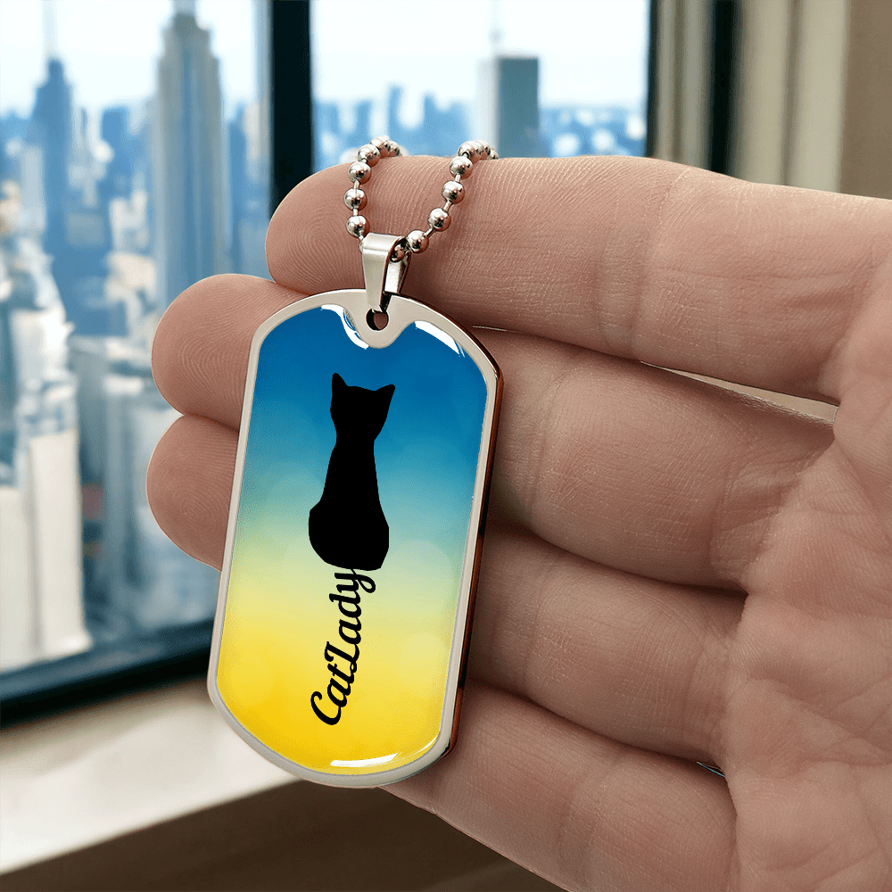 Cursive Tail Cat Lady Necklace