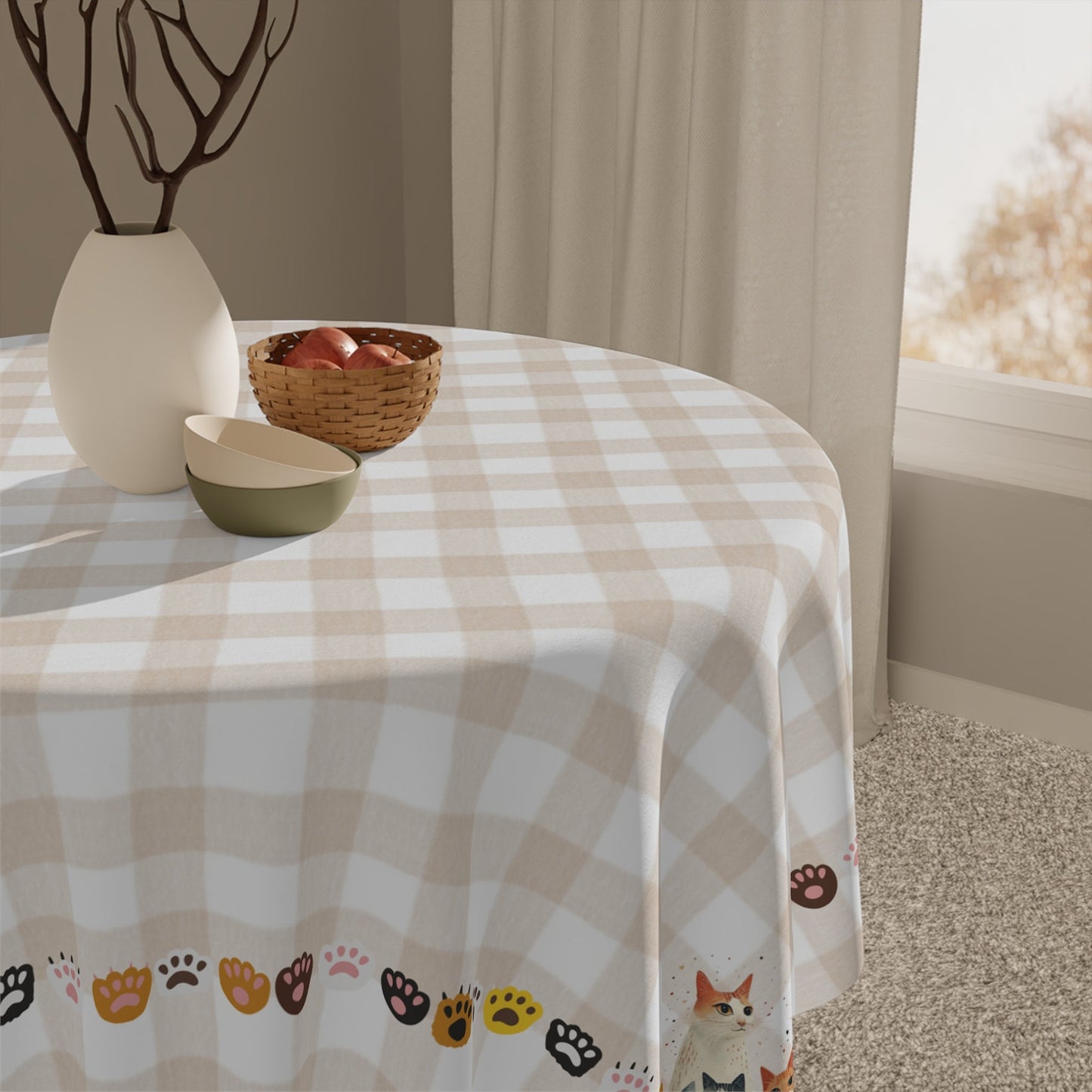 Cute Cat Family Tablecloth