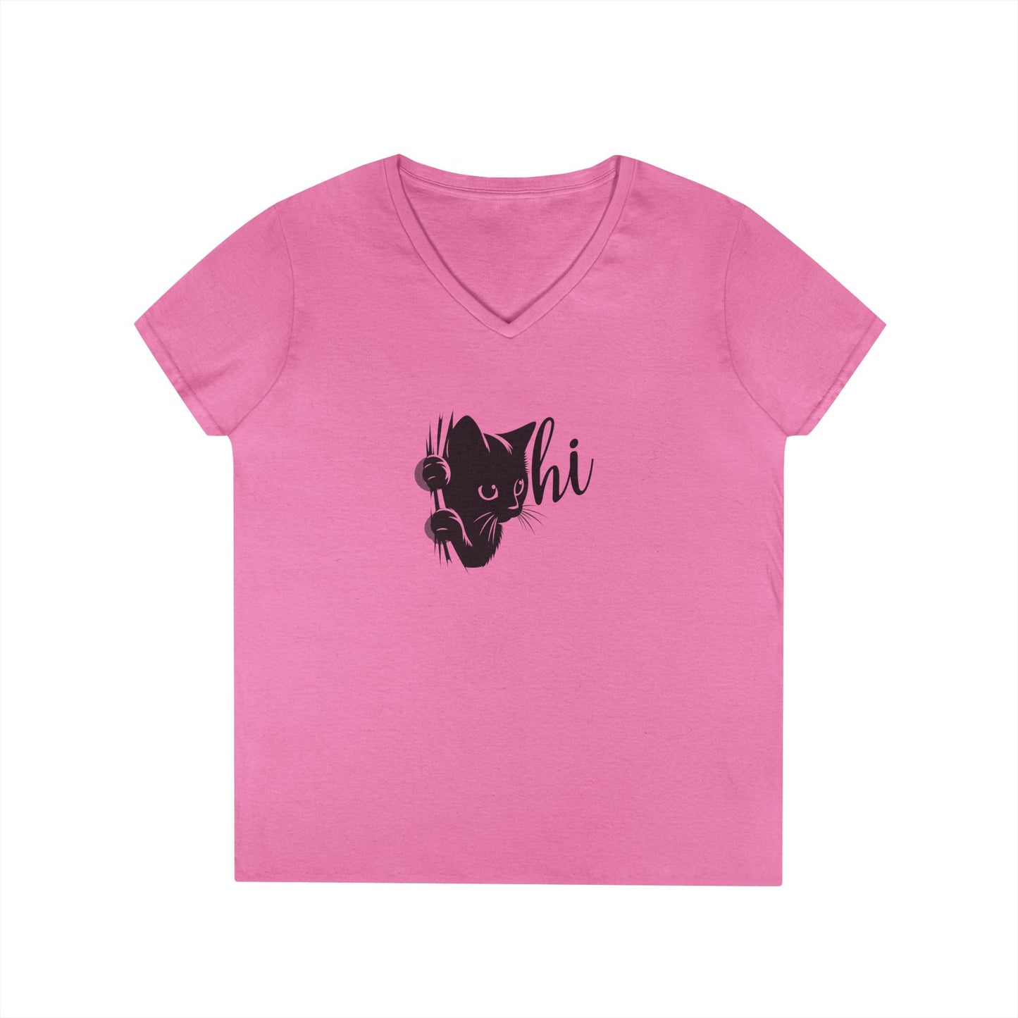 Cute Cat Ladies V-Neck T-Shirt - Casual Tee for Cat Lovers