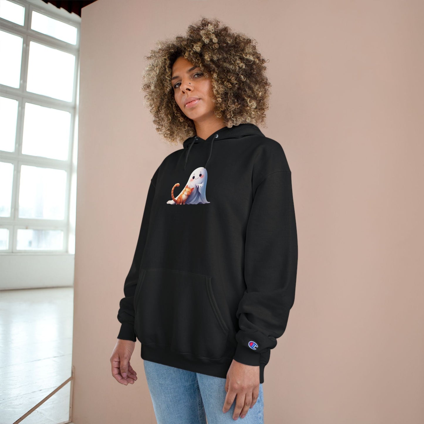 Cute Ghost & Kitty Hoodie