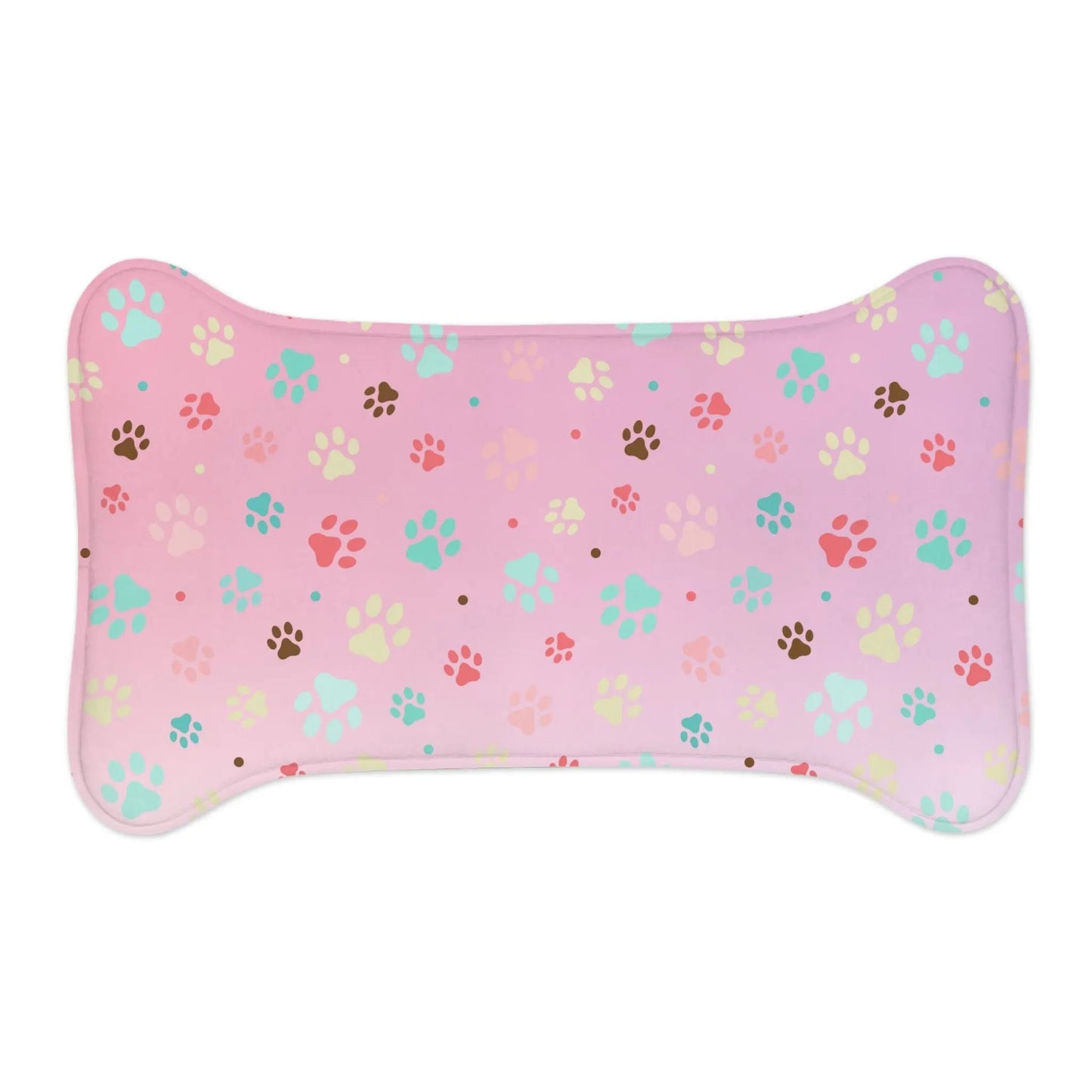 Cute Paw Print Pet Feeding Mat - Non-Slip Bowls Holder