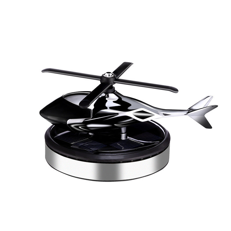 Car Air Freshener with Solar Helicopter Decor