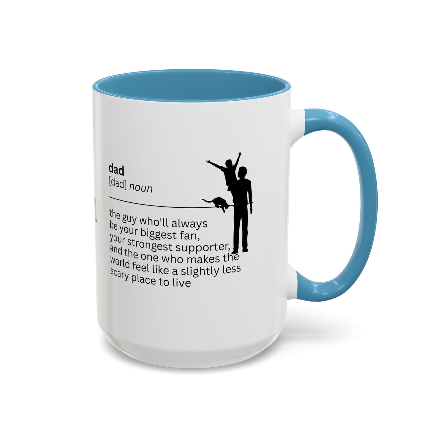 Dad Biggest Fan Accent Coffee Mug - Perfect Gift for Dads