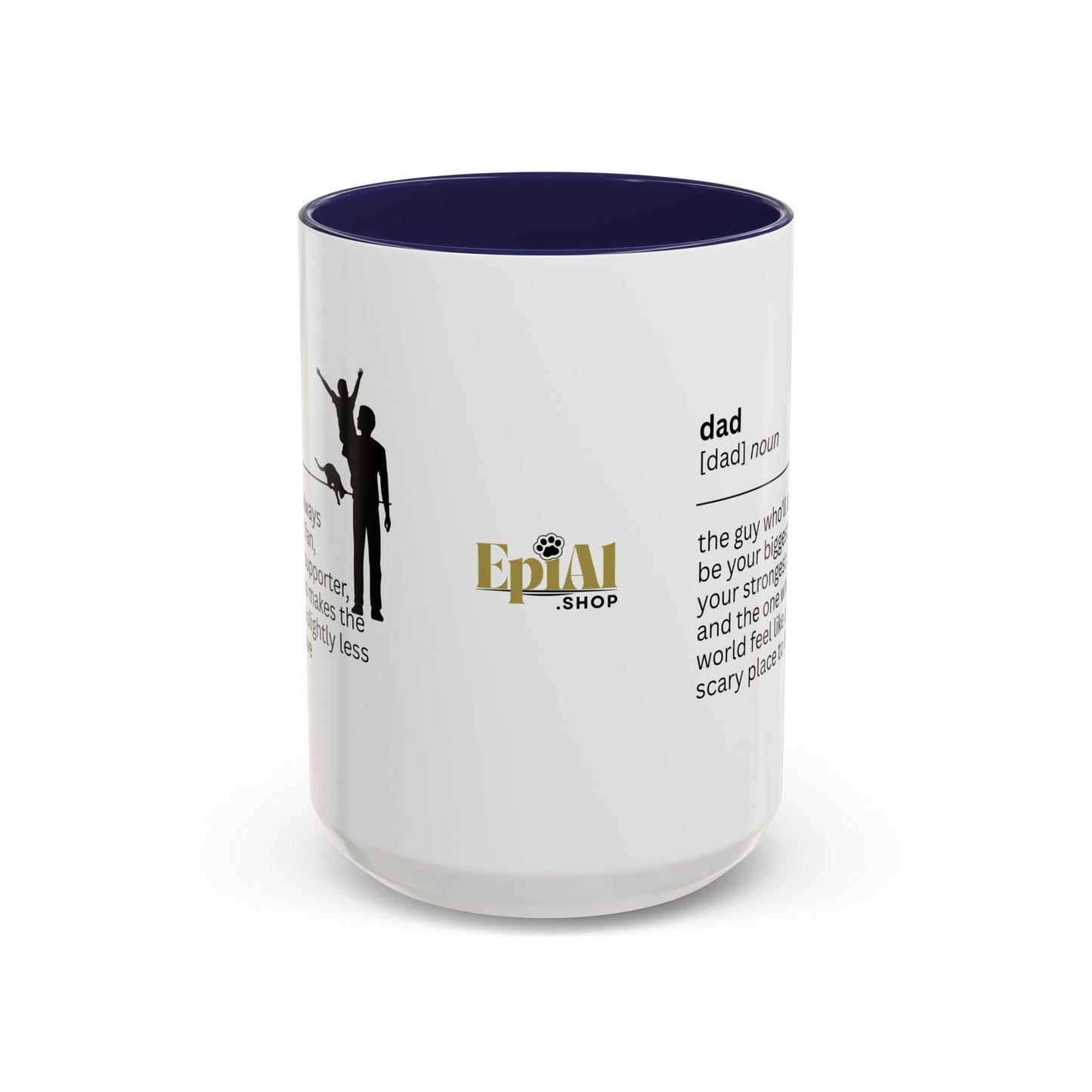 Dad Biggest Fan Accent Coffee Mug - Perfect Gift for Dads