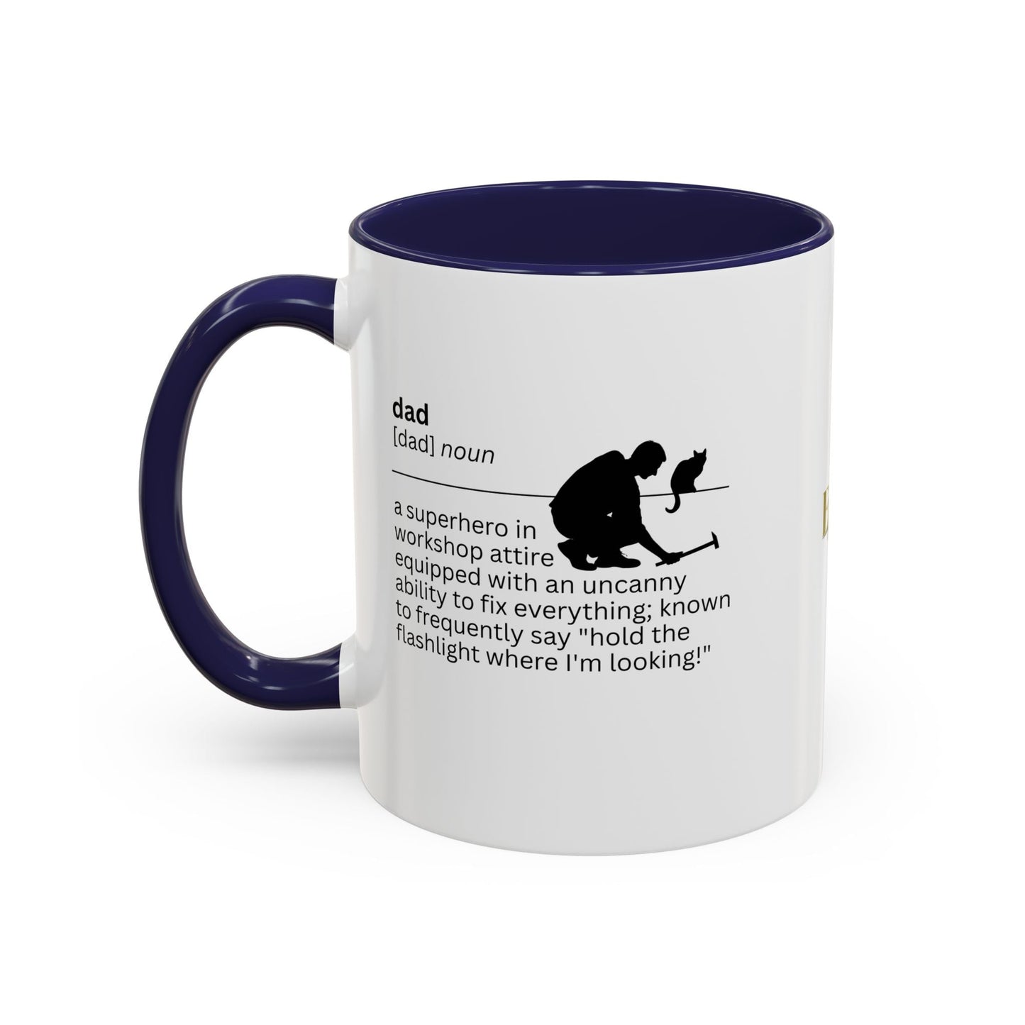 Dad Flashlight Accent Coffee Mug - Perfect Gift for Dads
