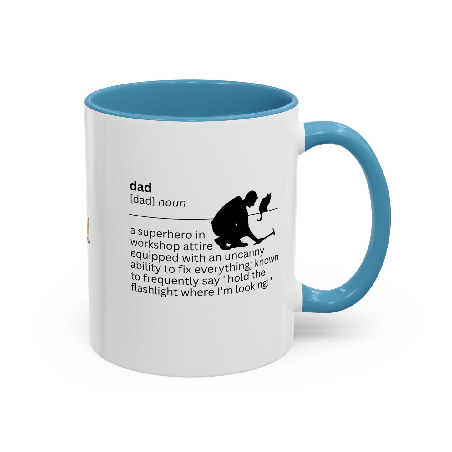 Dad Flashlight Accent Coffee Mug - Perfect Gift for Dads