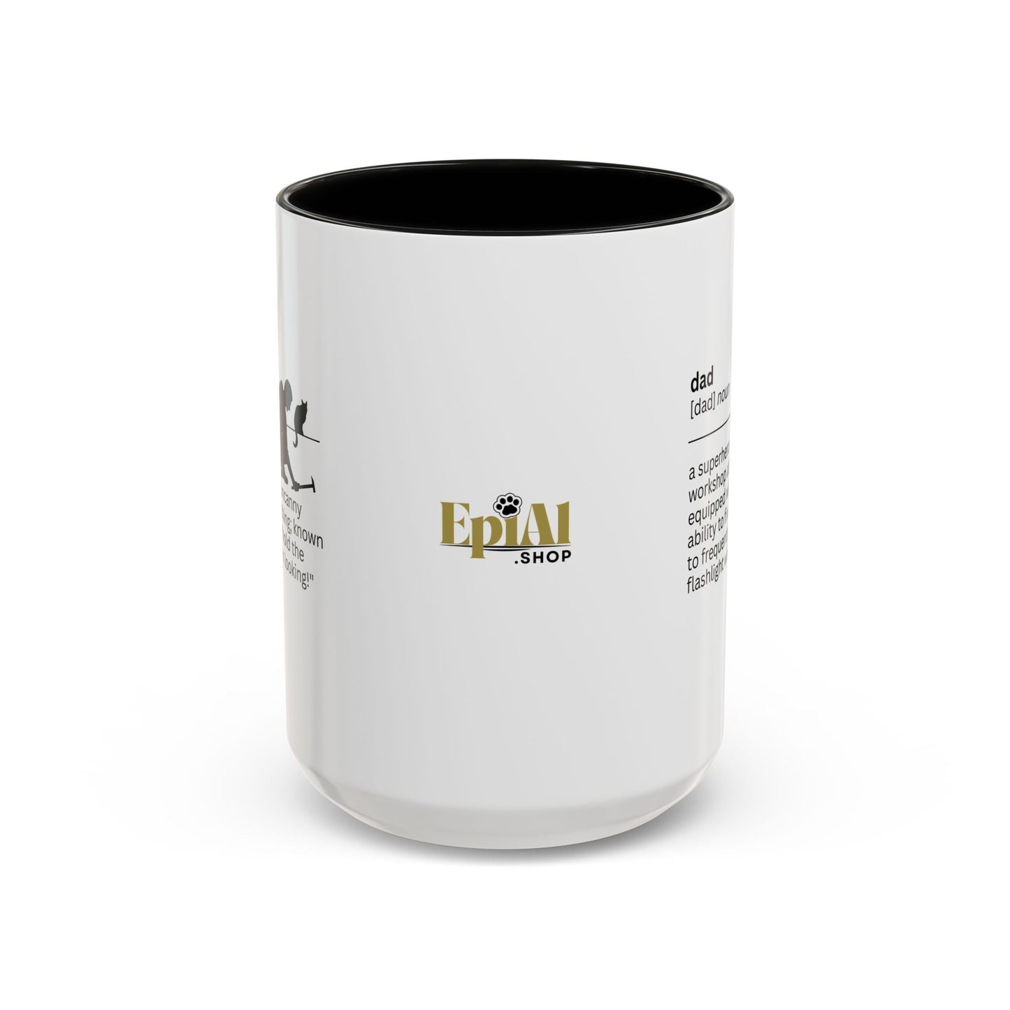 Dad Flashlight Accent Coffee Mug - Perfect Gift for Dads