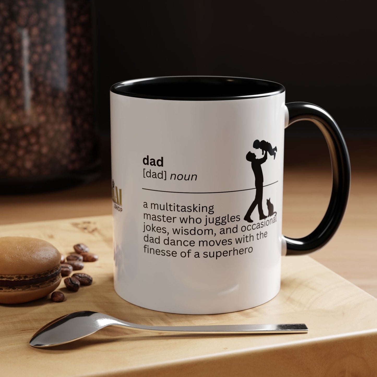 Dad Multitasking Accent Coffee Mug - Perfect Gift for Dads