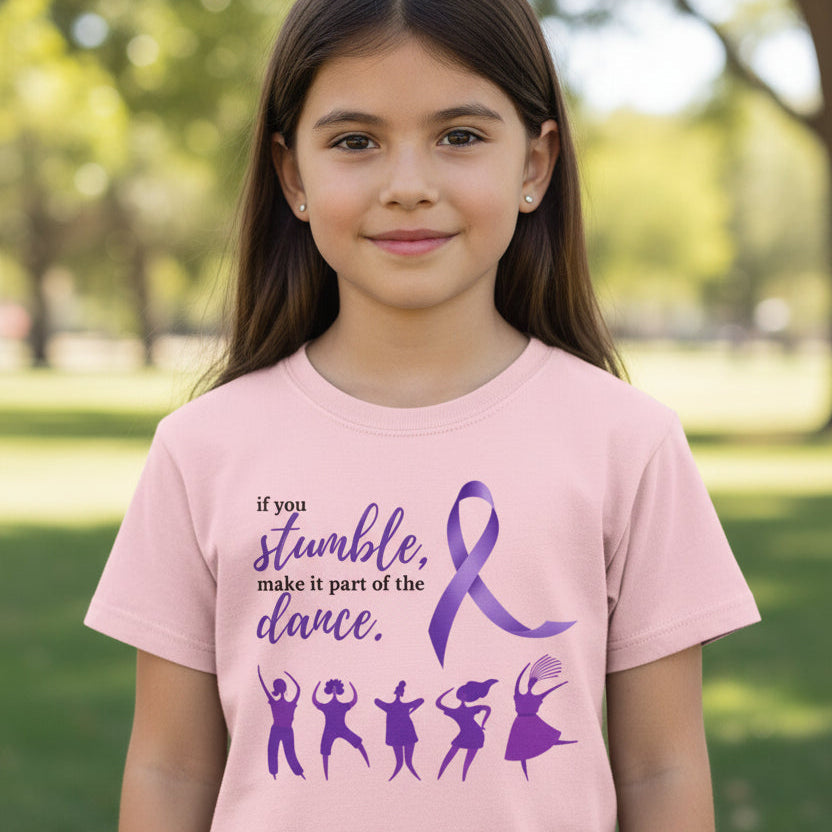 If You Stumble Make It Part of the Dance Youth Tee | Epilepsy Awareness Shirt