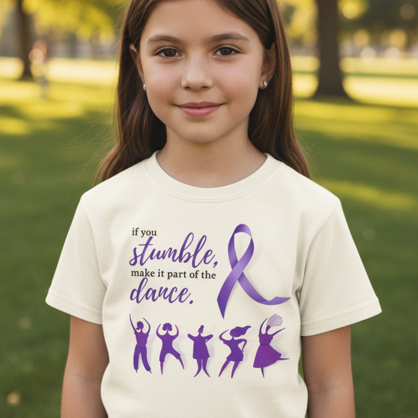 If You Stumble Make It Part of the Dance Youth Tee | Epilepsy Awareness Shirt