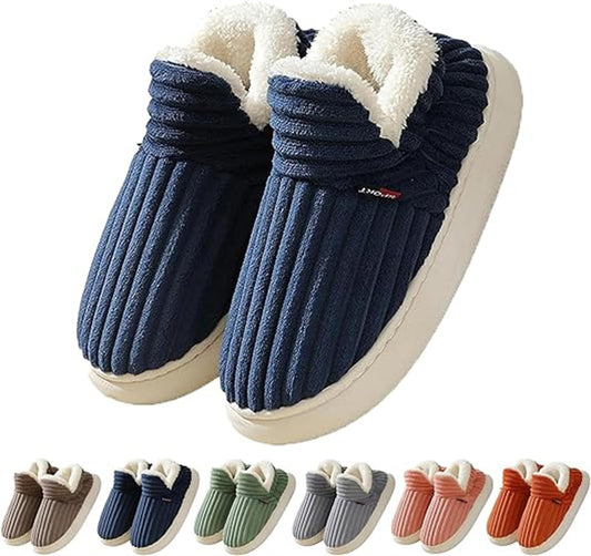 New Women Cotton Slippers  Slippers Warm Cotton Plush Shoes Fleece Fluffy
