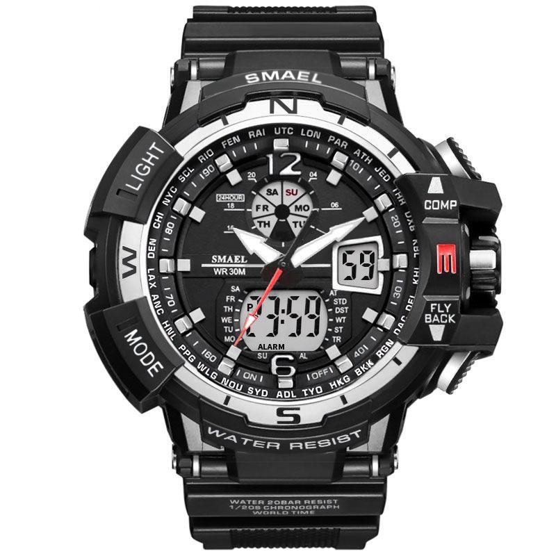 Modern Sport Watch For Men and Woman With LED Digital Quartz Display Men's Top Brand Luxury Digital-watch Relogio Masculino In Army Military Popular Design Waterproof 50M