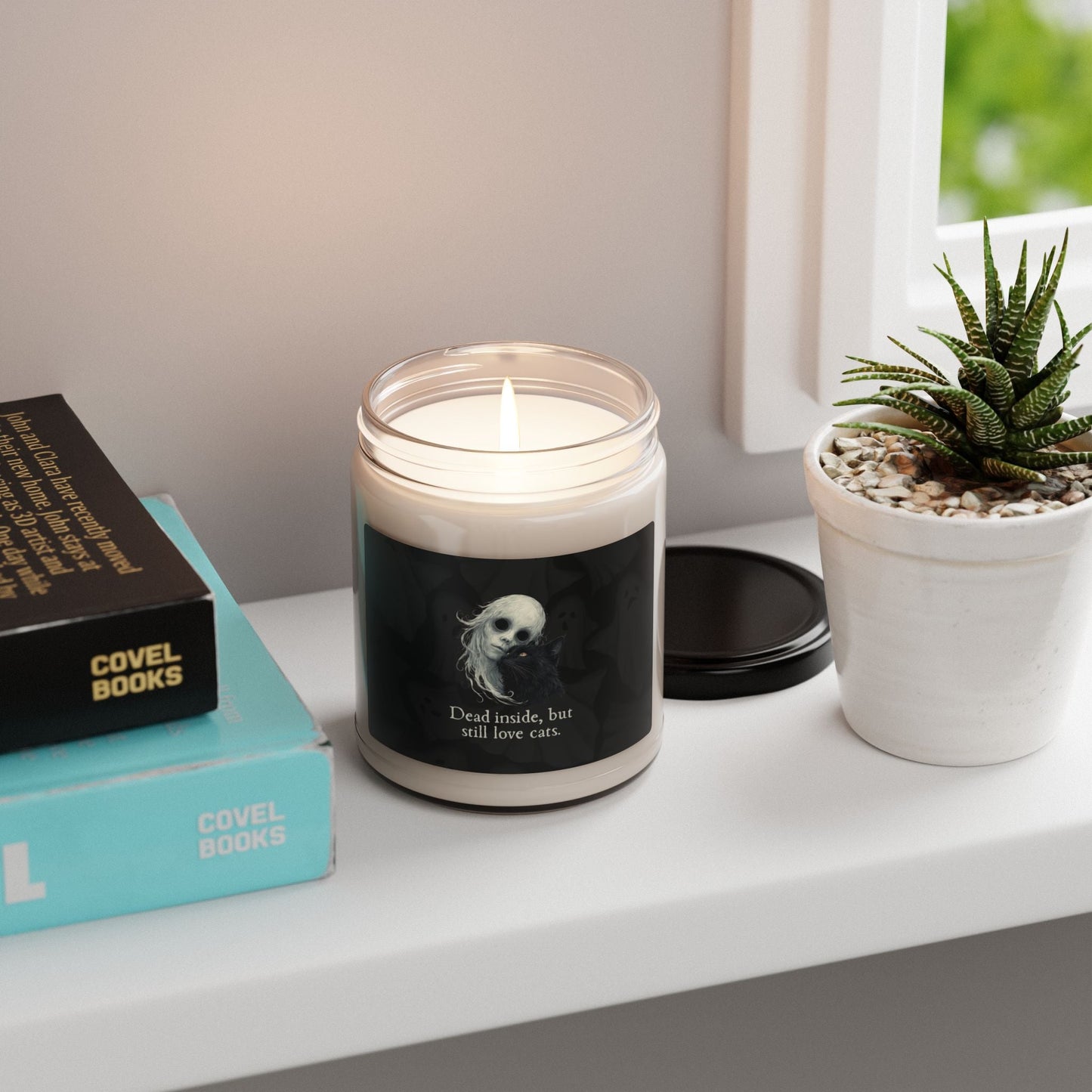 Dead Inside Scented Soy Candle for Halloween Decor