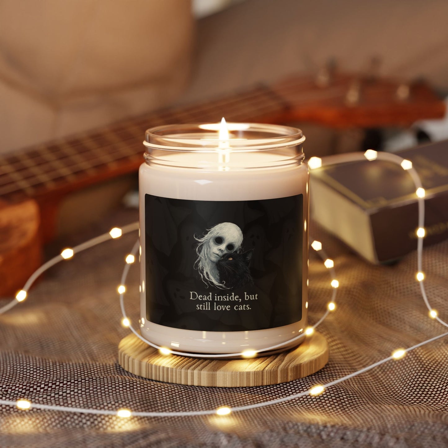 Dead Inside Scented Soy Candle for Halloween Decor