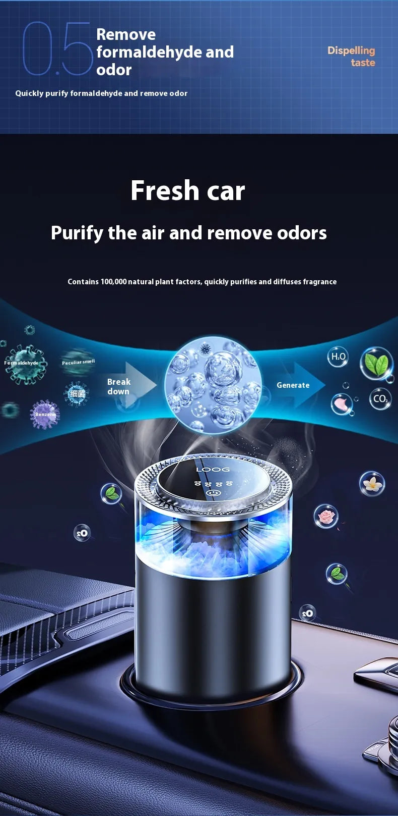 Car Aromatherapy Diffuser Cloud Mist Air Freshener