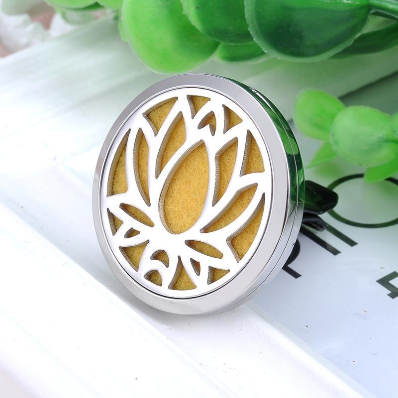 Stainless Steel Car Air Freshener Clip & Aromatherapy Box