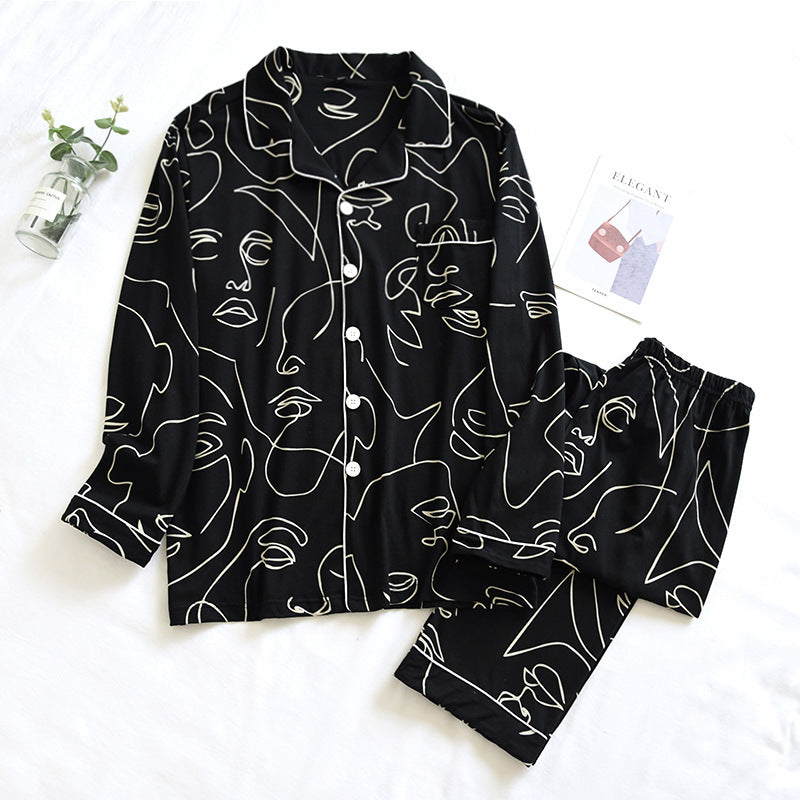 Thin Cardigan Plus Size Cotton Lapel Home Service