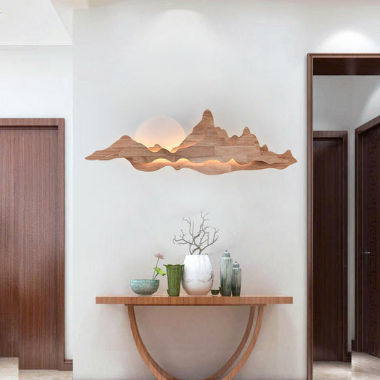 Creative Living Room Wall Light Solar Eclipse Led Light Chinese Restaurant