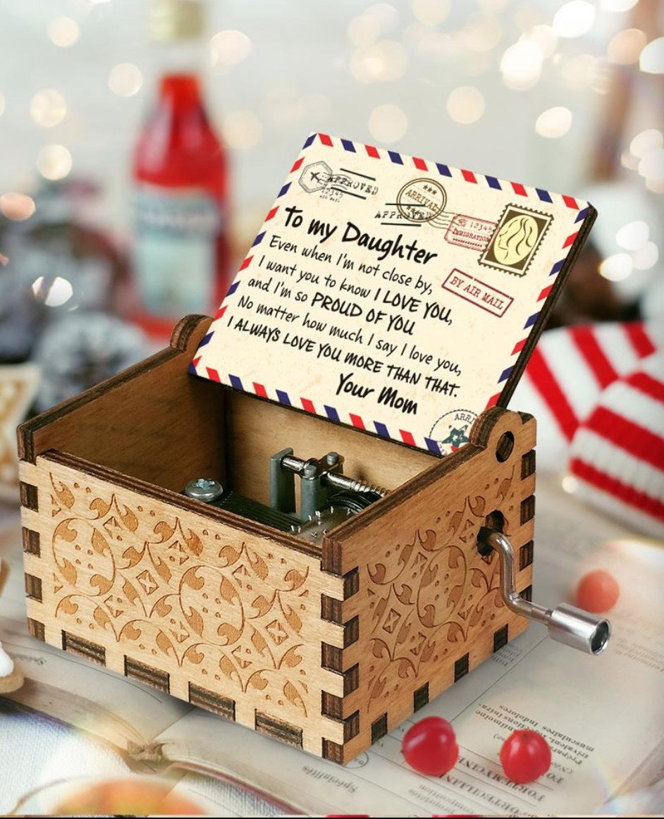 Painted music box creative gift decoration