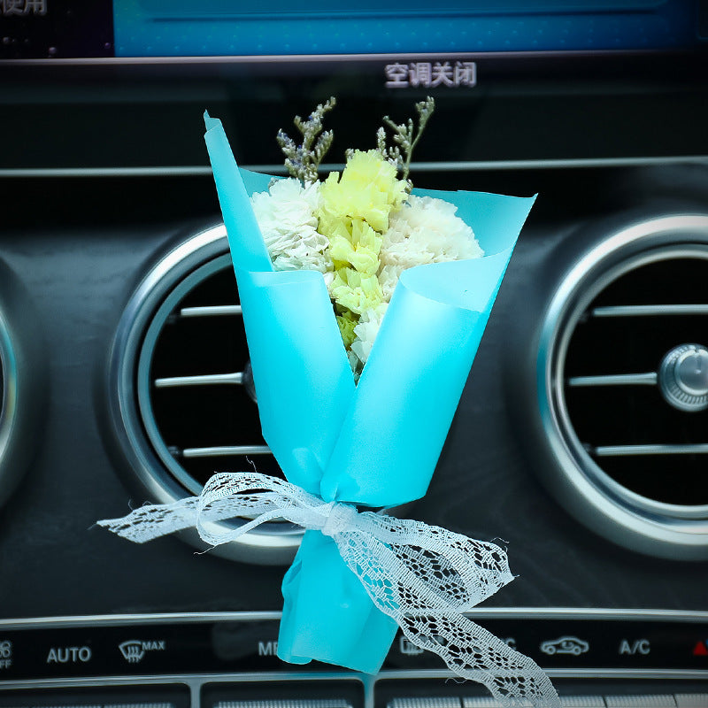 Creative Car Air Freshener Clip with Dried Flowers