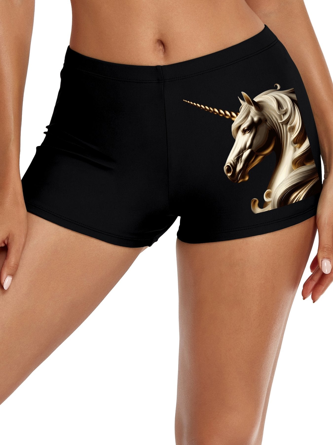 Golden Unicorn Boxer Brief Boyshorts for Women (Made in USA)