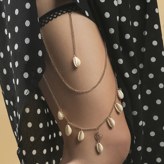 Metal Beaded Chain Thigh Chain For Women Big Snake Jewelry