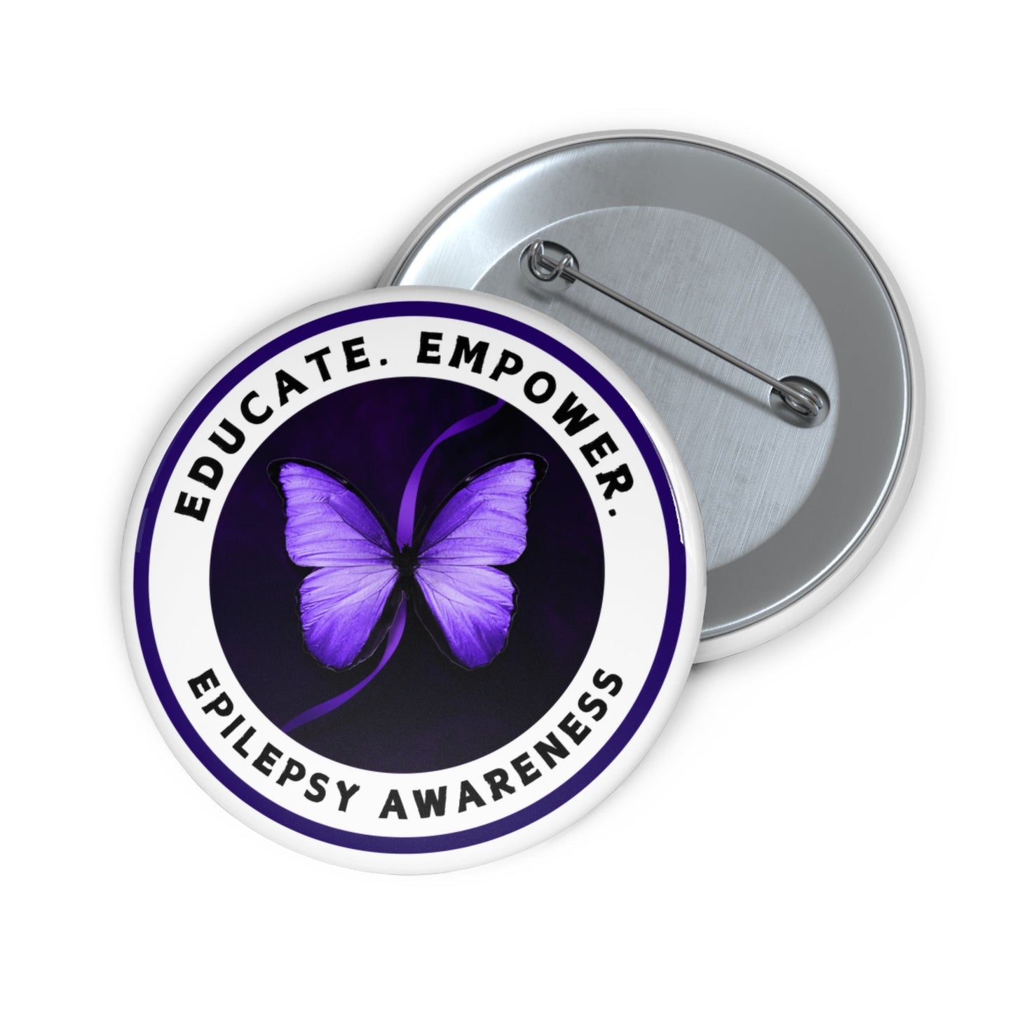 Educate. Empower. Epilepsy Awareness Pinback Button