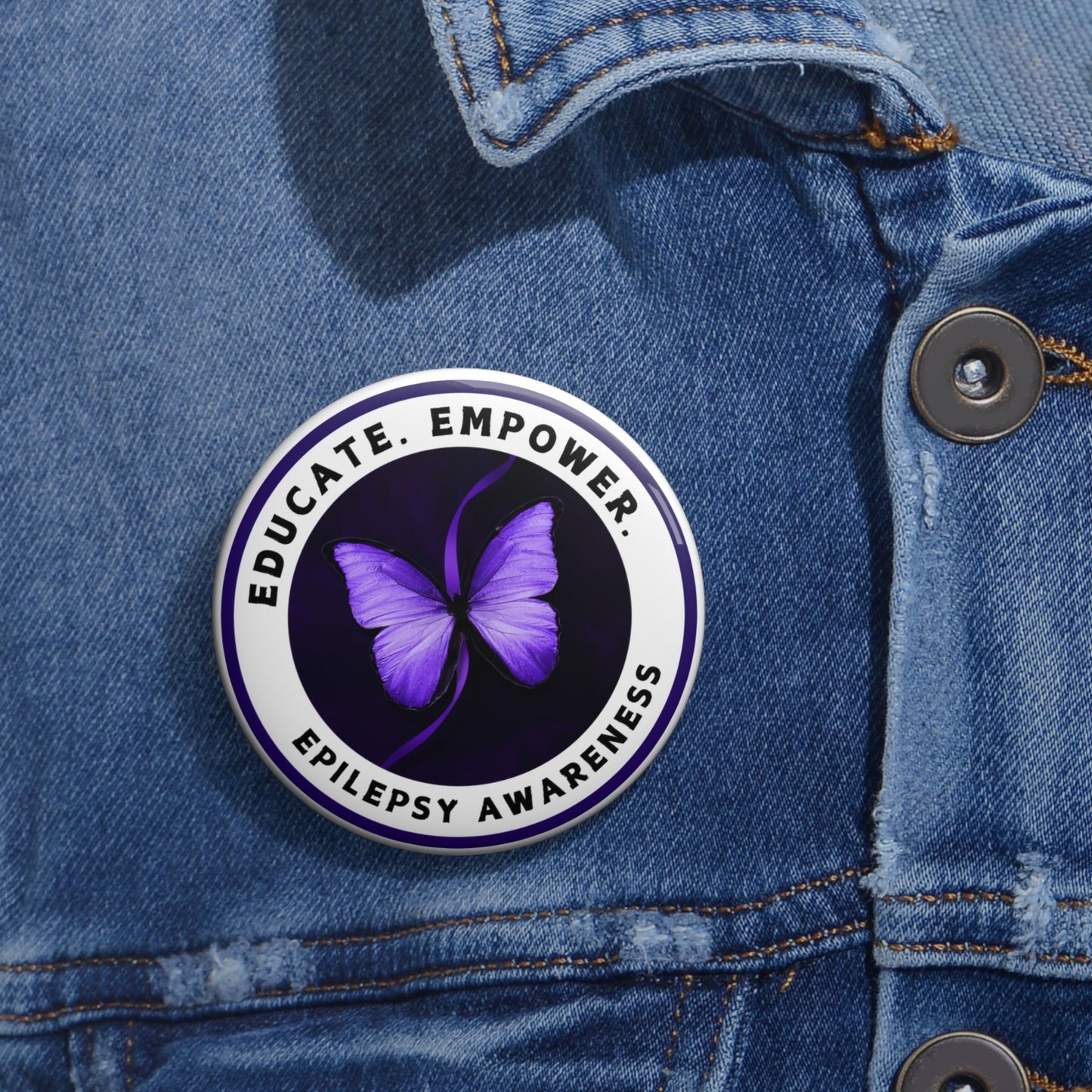 Educate. Empower. Epilepsy Awareness Pinback Button