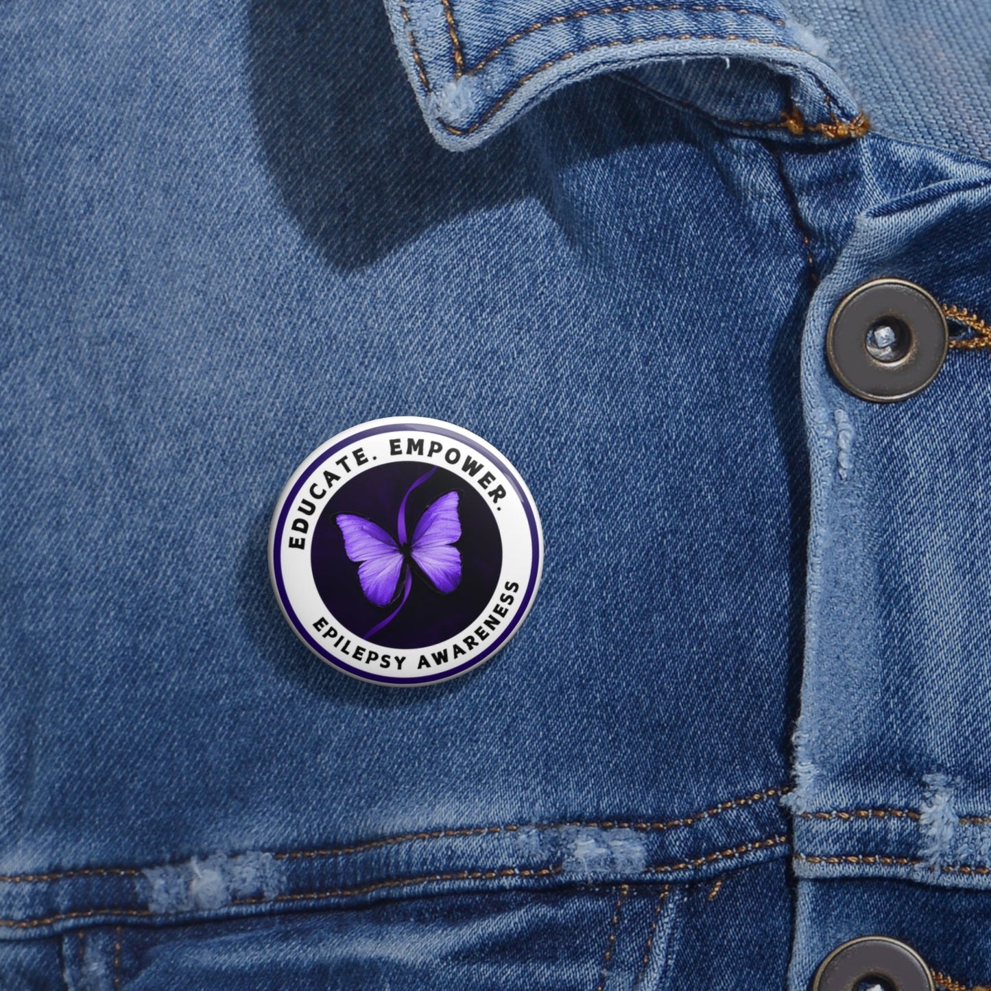 Educate. Empower. Epilepsy Awareness Pinback Button