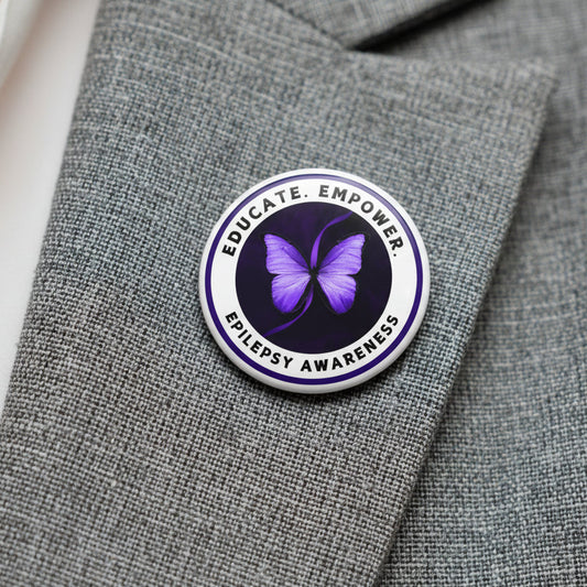 Educate. Empower. Epilepsy Awareness Pinback Button