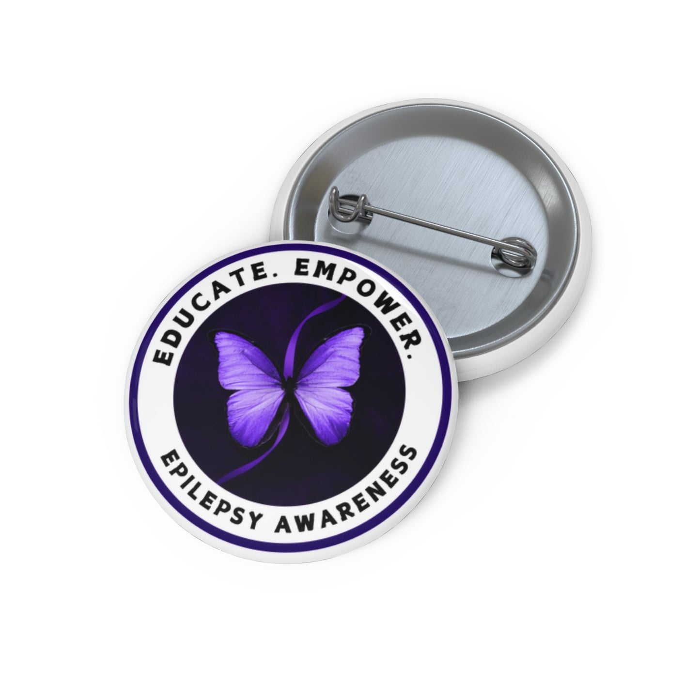 Educate. Empower. Epilepsy Awareness Pinback Button