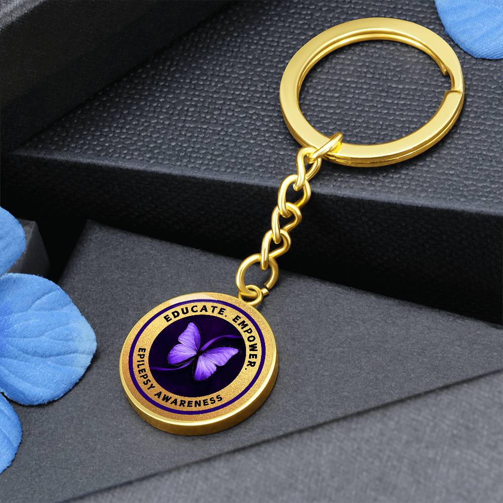 Educate. Empower. Epilepsy Awareness Keychain