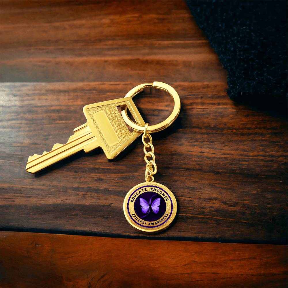 Educate. Empower. Epilepsy Awareness Keychain