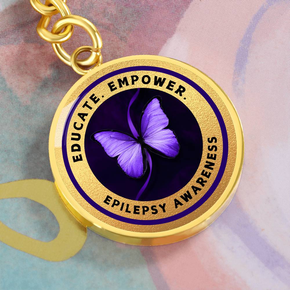 Educate. Empower. Epilepsy Awareness Keychain