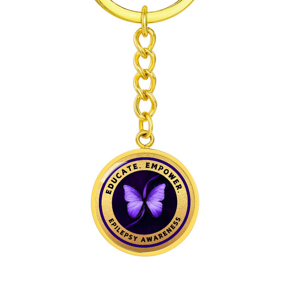 Educate. Empower. Epilepsy Awareness Keychain