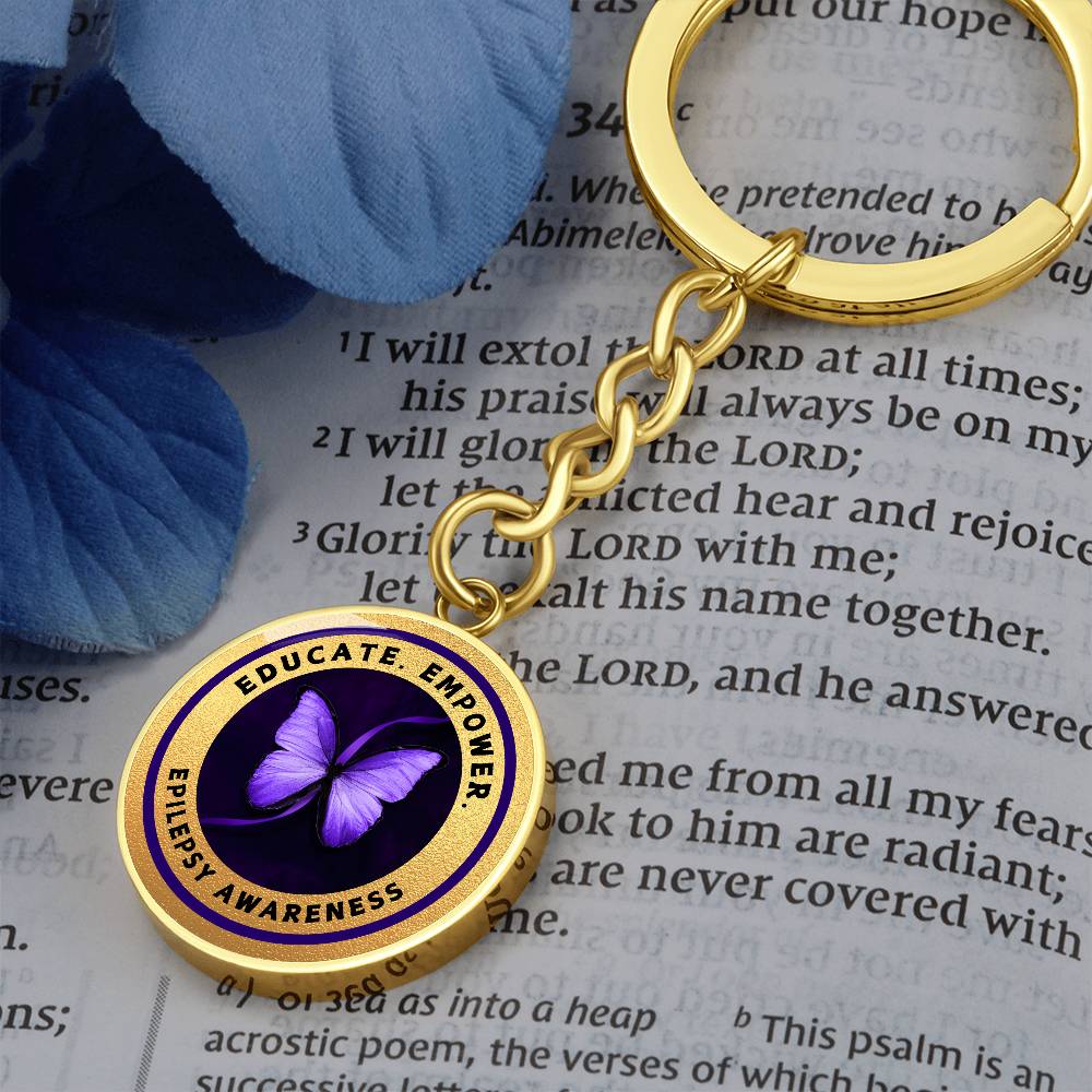 Educate. Empower. Epilepsy Awareness Keychain